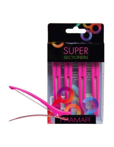 Super sectioners clip 4 pz - pink