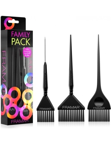 Big daddy brush set 3pz pennelli xl rosa/viola/nero